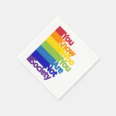 Je weet wie je niet bent. servet (Hoek)