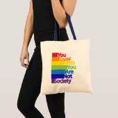 Je weet wie je niet bent. tote bag (Voorkant (product))