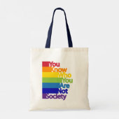 Je weet wie je niet bent. tote bag (Achterkant)