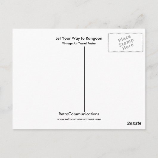 Je weg naar Rangoon Briefkaart (Achterkant)