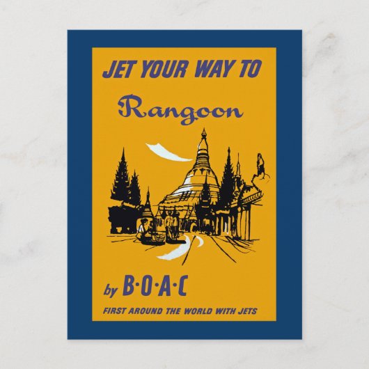Je weg naar Rangoon Briefkaart (Voorkant)