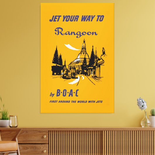Je weg naar Rangoon Canvas Afdruk (Insitu (Woonkamer))