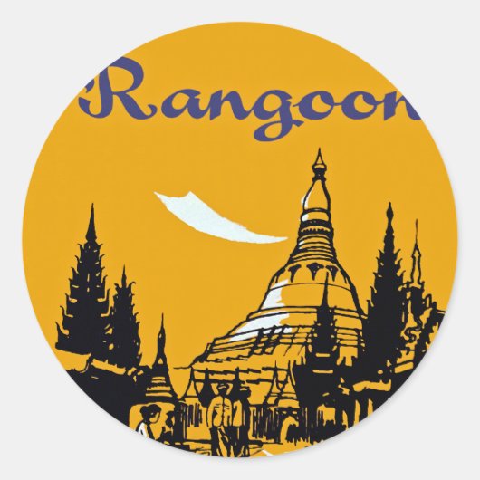 Je weg naar Rangoon Ronde Sticker (Voorkant)