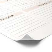 Je wekelijkse planner schema digitale download poster (Hoek)