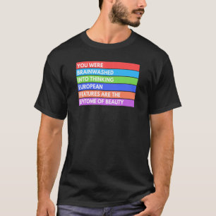 je werd gehersenspoeld om europese kenmerken te de t-shirt