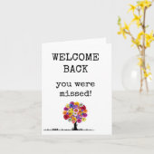 Je werd gemist, welkom terug Kaart, Floral Kaart (Gele Bloem)