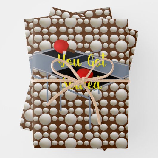 Je werd geserveerd bij Ping Pong, cadeauvellen, Inpakpapier Vel (In situ)