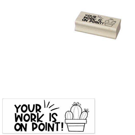 Je werk is op Point Teacher Stamp Rubberstempel (Gestempeld)