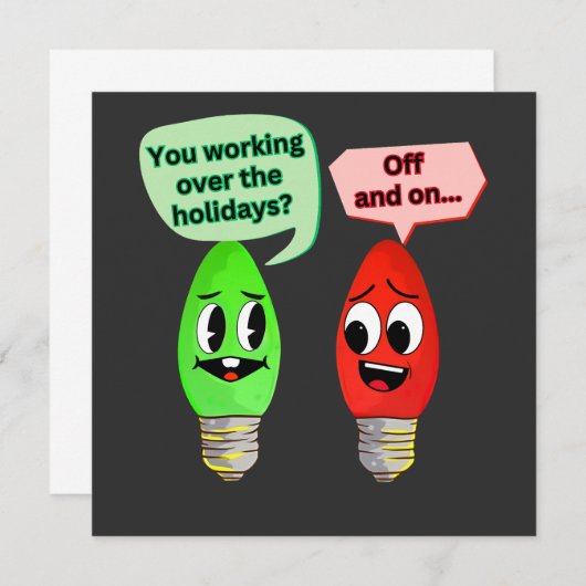 Je werkt over de Feestdagen (Voorkant / Achterkant)