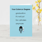 Je wetenschapscursus een grappig Afstuderen gedich Kaart (Gele Bloem)