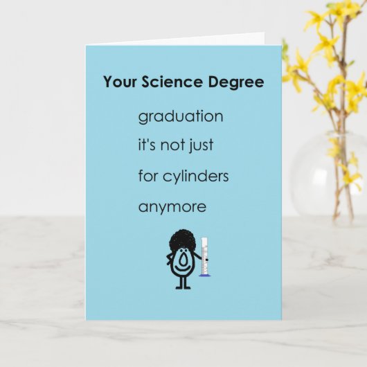Je wetenschapscursus een grappig Afstuderen gedich Kaart (Gele Bloem)