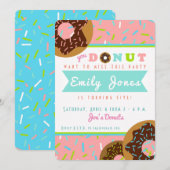 "Je WIL deze DONUT niet Missen" Donut Uitnodiging (Voorkant / Achterkant)