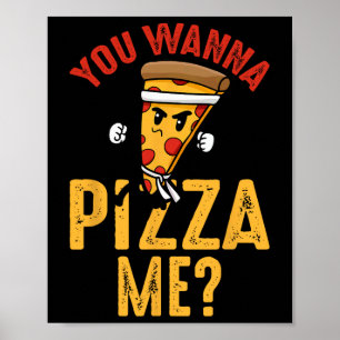 Je Wil Een Pizza Van Mij Grappige Ninja Karate Kaw Poster