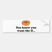 Je wilt de donut bumpersticker (Voorkant)