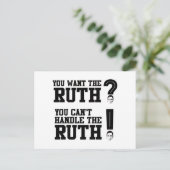 Je wilt de Ruth - je kunt de Ruth niet aan. Briefkaart (Staand voorkant)