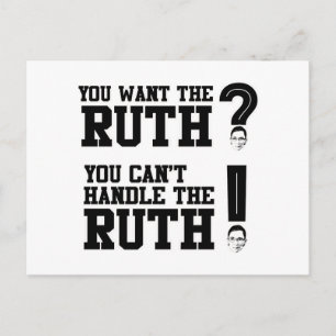 Je wilt de Ruth - je kunt de Ruth niet aan. Briefkaart