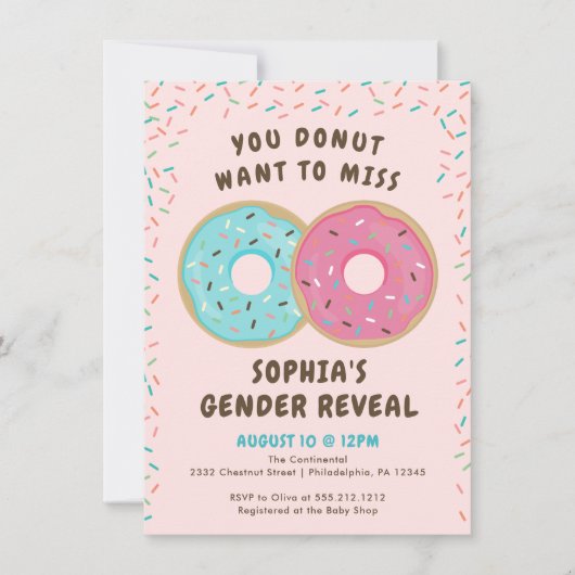 Je wilt de uitnodiging voor genderonthulling niet  (Voorkant)