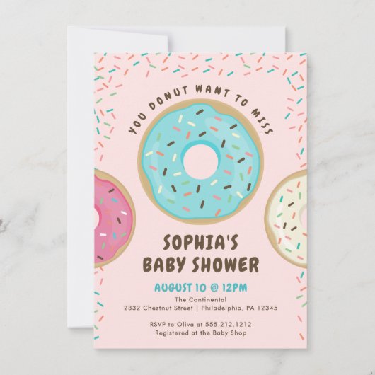 Je wilt de uitnodiging voor het Baby shower niet m (Voorkant)