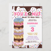 je wilt deze donuts verjaardagsfeestje niet missen kaart (Voorkant)