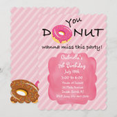 Je wilt deze uitnodiging voor feestmeisjes niet mi (Voorkant / Achterkant)