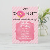 Je wilt deze uitnodiging voor feestmeisjes niet mi (Staand voorkant)