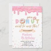 Je wilt deze verjaardagsuitnodiging niet missen kaart (Voorkant)