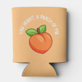 Je wilt een foto van me grappige peach pun blikjeskoeler (Achterkant)