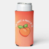 Je wilt een foto van me grappige peach pun seltzer blikjeskoeler (Seltzer Achterkant)