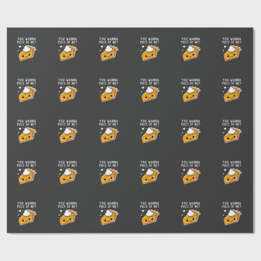 Je wilt een stuk Thanksgiving Pie. Cadeaupapier (Vlak)