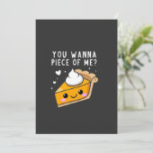 Je wilt een stuk Thanksgiving Pie. Save The Date (Staand voorkant)