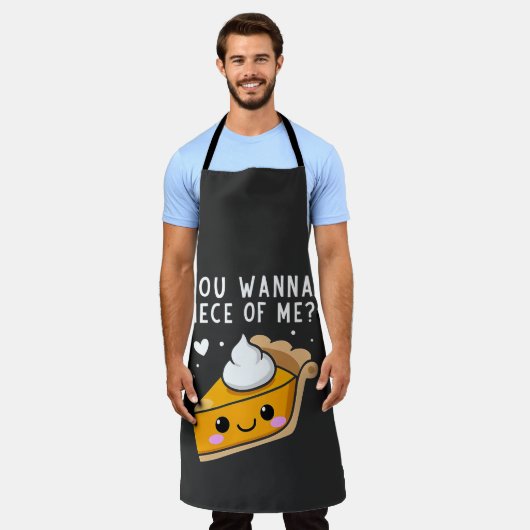 Je wilt een stuk Thanksgiving Pie. Schort (Gedragen)