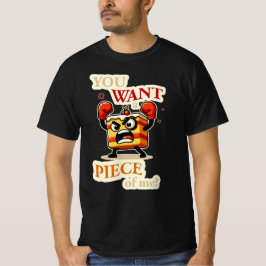 Je wilt een stukje van mij. Boze taart grappige ca T-shirt