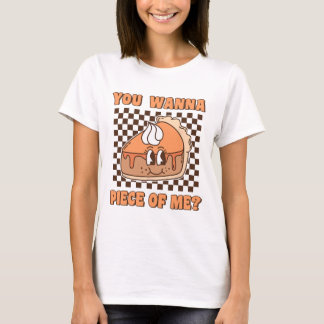 Je wilt een stukje van mij Groovy Pompoentaart Gra T-shirt