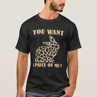 Je wilt een stukje van mij Schattig Konijn Happy P T-shirt