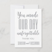 “Je wilt er zijn" Minimalistische Save the Date Bedankkaart (Voorkant)