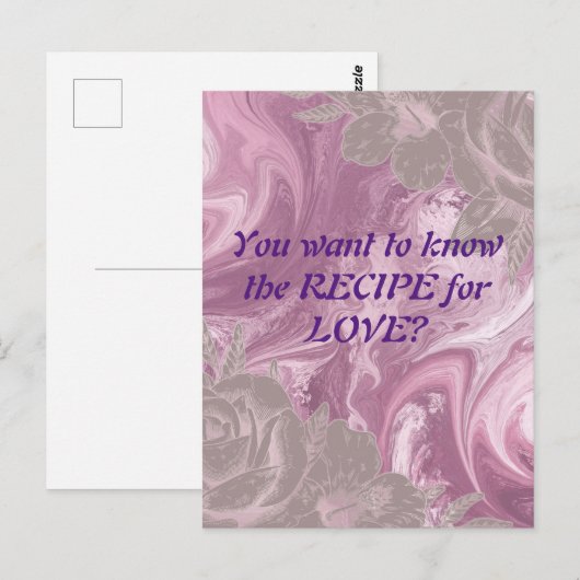 Je wilt het Briefkaart Recipe LOVE Marble kennen (Voorkant / Achterkant)