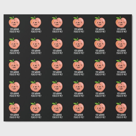 Je wilt me met grappige fruitpun donker BG peutere Cadeaupapier (Vlak)