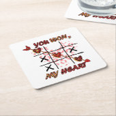 Je wilt mijn hart | VALENTIJNSDAG Kartonnen Onderzetters (Schuin)