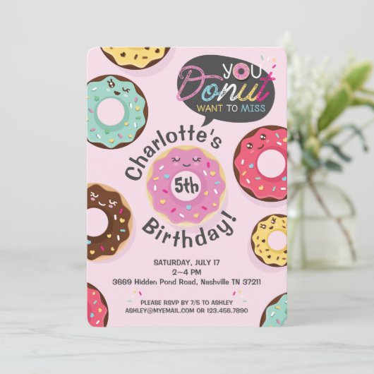 Je wilt niet meindigen... met de Donut Birthday Pa Kaart (Staand voorkant)