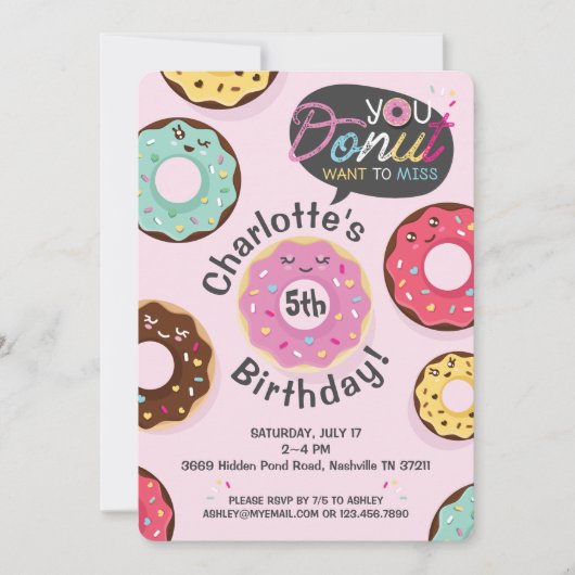 Je wilt niet meindigen... met de Donut Birthday Pa Kaart (Voorkant)