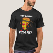 Je wilt Pizza Ik Karate Judo Taekwondo Fighter P T-shirt (Voorkant)