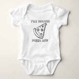Je wilt Pizza me - Baby Romper voor eten