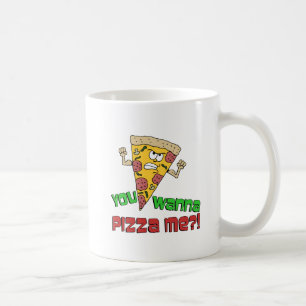 Je wilt Pizza me Funny Cartoon Mok