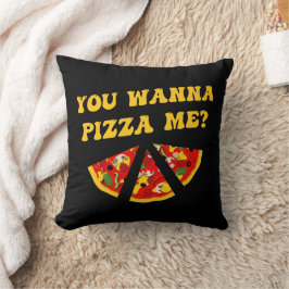 Je wilt pizza me grappig eten woordje kussen