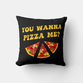 Je wilt pizza me grappig eten woordje kussen