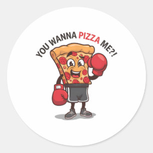 Je wilt pizza van mij grappige gym workout boksen  ronde sticker
