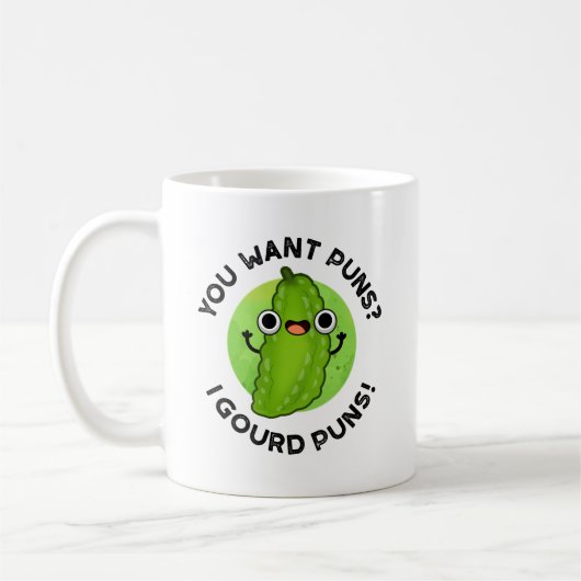 Je wilt Puns I Gourd Puns Funny Veggie Pun Koffiemok (Links)