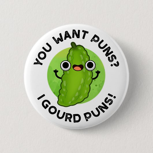 Je wilt Puns I Gourd Puns Funny Veggie Pun Ronde Button 5,7 Cm (Voorkant)