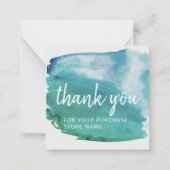 Je winkelnaam Bedrijfsnaam Bedankt met enveloppe Notitiekaartje (Voorkant)