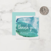 Je winkelnaam Bedrijfsnaam Bedankt met enveloppe Notitiekaartje (Voorkant / Achterkant in situ)